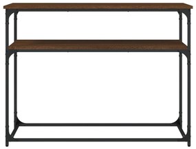 Mesa consola 100x35,5x75 cm derivados madeira carvalho castanho