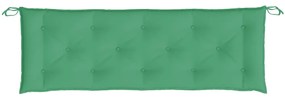 Almofadões banco jardim 2 pcs 150x50x7cm tecido oxford verde