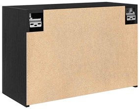 Armário parede p/ casa banho 60x25x40 cm deriv. madeira preto