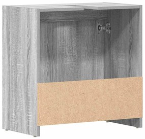 Armário casa de banho 60x33x61cm derivados madeira cinza sonoma