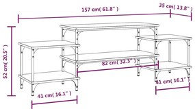 Móvel de TV 157x35x52 cm derivados de madeira carvalho sonoma