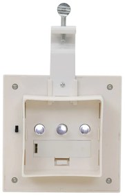 Candeeiro de exterior solar LED 12 pcs branco quadrado 12 cm