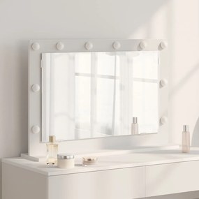 vidaXL Espelho de Maquiagem com Luzes LED Branco 80x55x18 cm