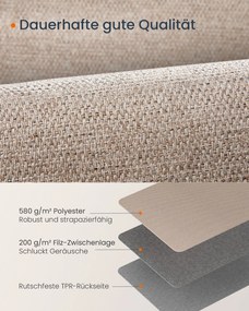 Tapete 80 x 150 cm em juta castanho camel