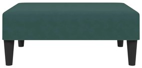 2 pcs conjunto de sofás veludo verde-escuro