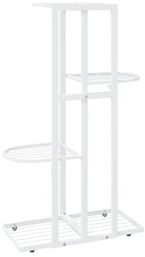 Suporte de vasos c/ 4 prateleiras 43x22x76 cm metal branco