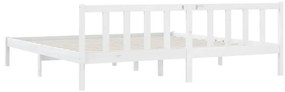 Estrutura de cama 200x200 cm pinho maciço branco