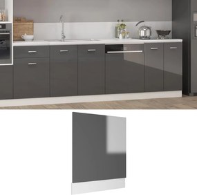 vidaXL Painel máquina de lavar louça “Lyon” derivados de madeira cinza