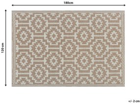 Tapete de exterior 120 x 180 cm creme KARNAL Beliani