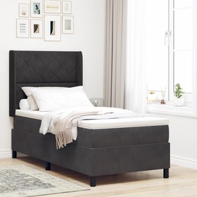 Cama Box Spring com Colchão vidaXL Preta 90x190 cm Veludo