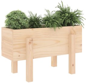 Vaso/floreira de jardim 62x30x38 cm madeira de pinho maciça