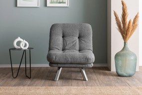 Sofá-Cama Individual Misa – Cinzento Claro – 110x70 cm