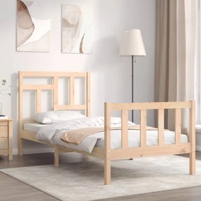 vidaXL Cama sem colchão 90x200 cm madeira de pinho maciça