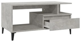 Mesa de centro 90x49x45 derivados de madeira cinzento cimento