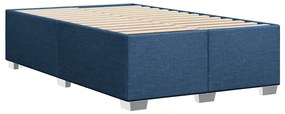 Cama boxspring com colchão 120x190 cm tecido azul