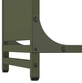 Suporte para lenha aço laminado a frio verde azeitona