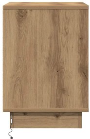 Criados-mudos com Luzes LED 2 pcs Carvalho Artesanal 39x34.5x50 cm