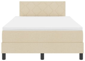 Cama Box com Colchão Creme 120x190 cm Tecido