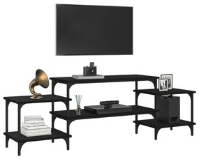 Móvel p/ TV 157x35x52 cm derivados de madeira preto