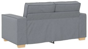 Conjunto de Sofá 3 Peças com Almofadas Cinza Claro