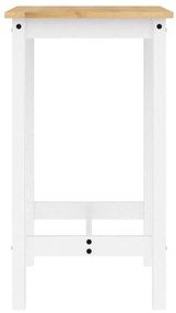 3 pcs conjunto de bar pinho maciço branco