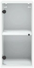 Armário de parede c/ portas de vidro 35x37x68,5 cm branco