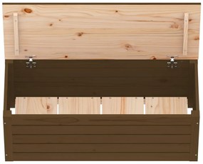 Caixa de arrumação 89x36,5x33 cm pinho maciço castanho mel