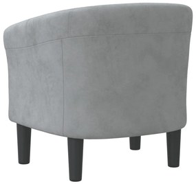 Poltrona veludo cinzento-escuro