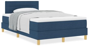 Cama Box Spring com Colchão Azul 120x200 cm Tecido