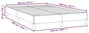 Estrutura de cama sem colchão 120x200 cm veludo preto