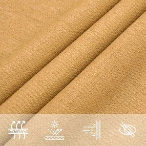Para-sol estilo vela triangular 160 g/m² 3x4x4 m PEAD areia