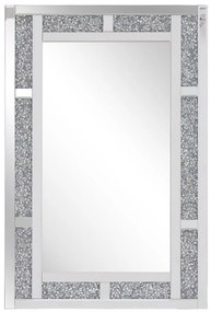 Espelho de parede prateado 60 x 90 cm AVRILLE Beliani