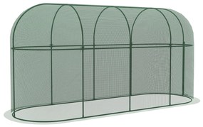 Outsunny Estufa de Jardim Estufa para Plantas Estufa de Exterior com Porta com Fecho de Correr e Estrutura de Aço 300x100x150 cm Verde