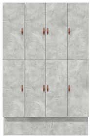 Cama de armazenamento Cinza Concreto 140x200 cm