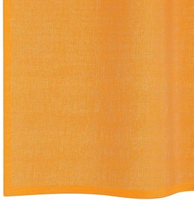 Cortinas de voile com ilhós 2 pcs laranja 140x260 cm