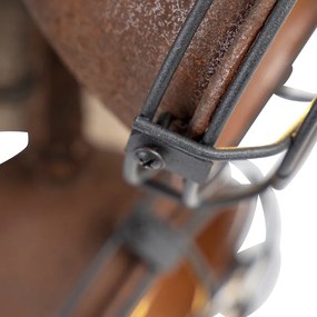 Projetores industriais castanho ferrugem com madeira inclinável 4 luzes - Gina