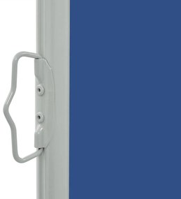 Toldo lateral retrátil para pátio 80x300 cm azul
