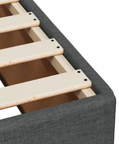 Cama boxspring com colchão 120x190 cm tecido cinzento-escuro