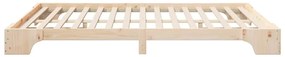Estrutura de cama de chão Castanho 160 x 220 cm