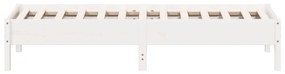 Cama sem colchão 90x190 cm madeira de pinho maciça branco