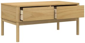Mesa de centro FLORO 99x55,5x45 cm pinho maciço castanho mel