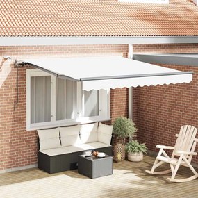 Toldo Retrátil Automático vidaXL com LED Branco 300x250 cm