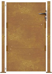 Portão de jardim 105x155 cm aço corten
