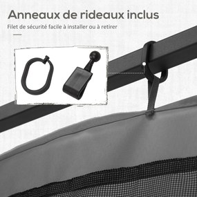 Redes mosquiteiras para tenda ou pavilhão de jardim 3 x 4 m (TENDA NÃO INCLUIDA)- conjunto de 4 redes mosquiteiras com fecho de correr + ganchos de fi