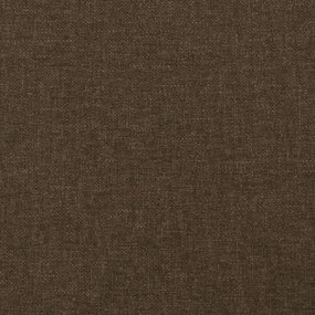 Estrutura de cama sem colchão 90x190 cm tecido castanho-escuro