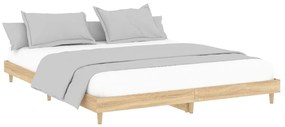 Estrutura cama s/ colchão 180x200cm carvalho sonoma