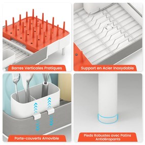 Carrinho de cozinha com tampo de madeira de borracha, prateleira ajustável, suporte para copos, 2 em 1 móvel sobre rodas, preto