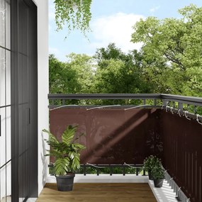 vidaXL Tela de varanda 75x1000 cm 100% poliéster oxford castanho