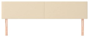 Cabeceira de cama 2 pcs tecido 100x5x78/88 cm creme