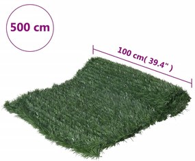 Vedação de relva artificial 1x5 m verde